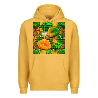 Mustard Irish lips seamless pattern digital paper Premium Hoodie - BundleAndBundleShop