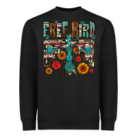 Black western free bird Heavyweight Sweatshirt - OliviaCreatesArt