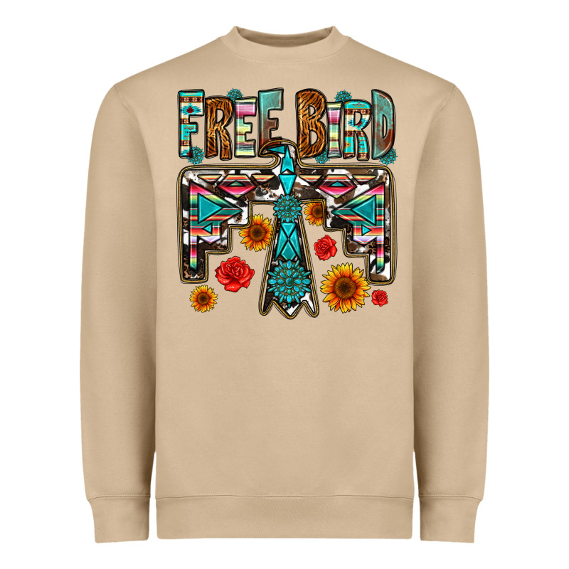 Western Free Bird Heavyweight Sweatshirt by OliviaCreatesArt | Teevron