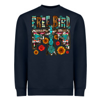 Navy western free bird Heavyweight Sweatshirt - OliviaCreatesArt