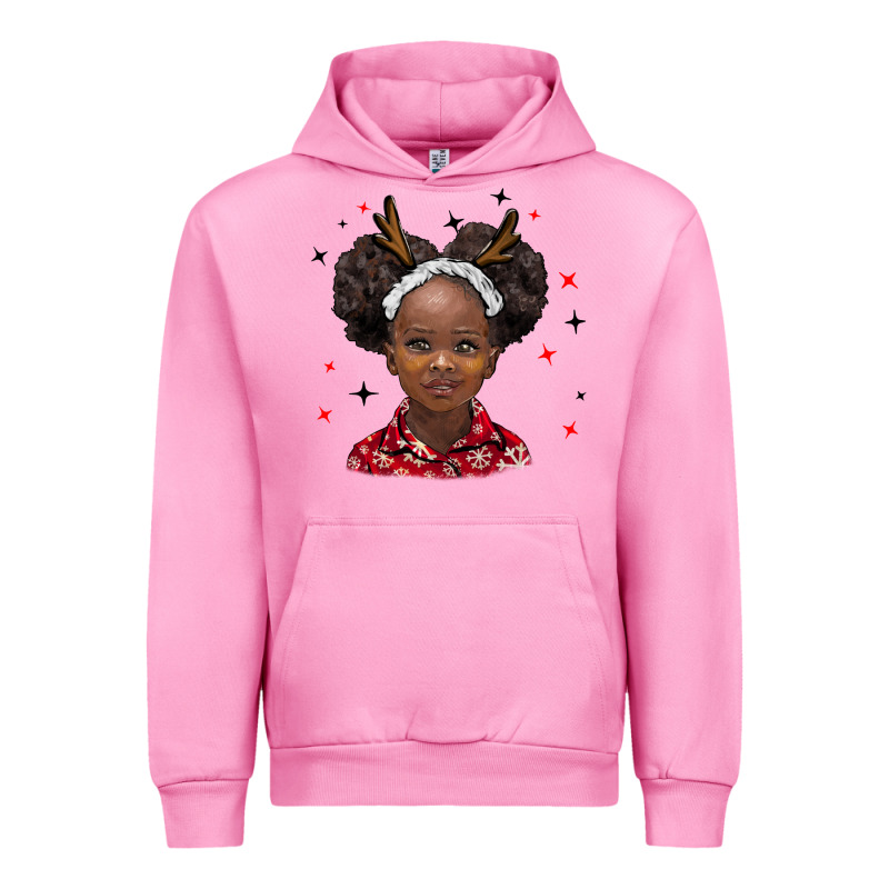 Christmas African Girl Urban Hoodie by BarkalooDesign | Teevron