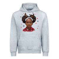 Heather Grey christmas african girl Urban Hoodie - BarkalooDesign