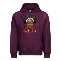 Mauve Wine christmas african girl Urban Hoodie - BarkalooDesign