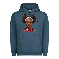 Pigment Midnight Navy christmas african girl Urban Hoodie - BarkalooDesign