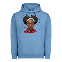 Pigment Pebble Blue christmas african girl Urban Hoodie - BarkalooDesign