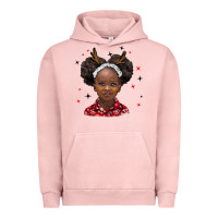 Pigment Salmon christmas african girl Urban Hoodie - BarkalooDesign