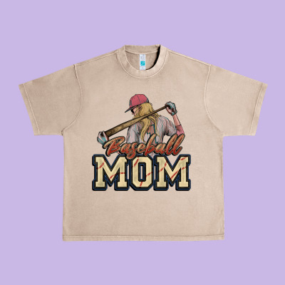 Baseball Mom Urban Heavy Tee Designed By Nancycooperartshop