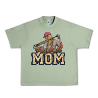 Oil Green Baseball Mom Urban Heavy Tee - NancyCooperArtShop