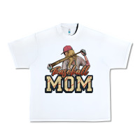 White Baseball Mom Urban Heavy Tee - NancyCooperArtShop