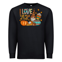 Black i love fall most of fall Premium Sweatshirt - CowhideDigitalArt
