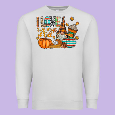 I Love Fall Most Of Fall Premium Sweatshirt Designed By Cowhidedigitalart
