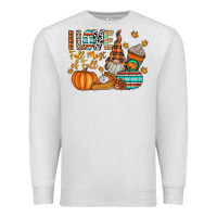 Oatmeal Heather i love fall most of fall Premium Sweatshirt - CowhideDigitalArt