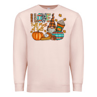 Pale Pink i love fall most of fall Premium Sweatshirt - CowhideDigitalArt