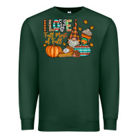 Sports Green i love fall most of fall Premium Sweatshirt - CowhideDigitalArt