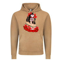 Vintage Camel Mexicana Skull Girl with Roses Vintage Hoodie - texasbilliewilder