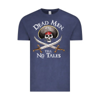 Vintage Denim Dead Men Tell No Tales Funny Gifts Boy Girl Vintage Tee - maiPhamDesign