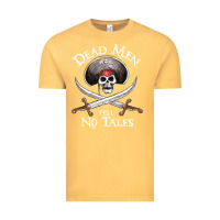 Vintage Mustard Dead Men Tell No Tales Funny Gifts Boy Girl Vintage Tee - maiPhamDesign