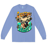 Colony Blue Can't be tamed cow Long Sleeve Tee - HowdyJamesFarm
