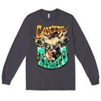Smoke Can't be tamed cow Long Sleeve Tee - HowdyJamesFarm