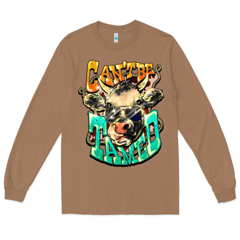 Can't Be Tamed Cow Long Sleeve Tee by HowdyJamesFarm | Teevron