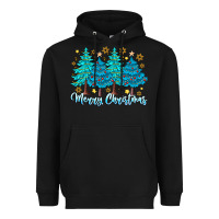 Black Merry Christmas Heavyweight Hoodie - CowhideDigitalArt