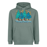 Sage Merry Christmas Heavyweight Hoodie - CowhideDigitalArt