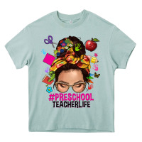 Preschool Teacher Life  Messy Bun Heavy Core Tee | Teevron