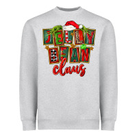 Heather Grey christmas jelly bean claus Heavyweight Sweatshirt - FaDigitalArtStudio