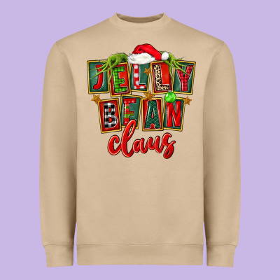 Christmas Jelly Bean Claus Heavyweight Sweatshirt Designed By Fadigitalartstudio