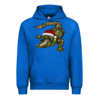 Cobalt Christmas alligator Urban Hoodie - BarkalooDesign