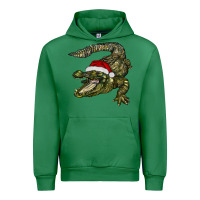 Emerald Christmas alligator Urban Hoodie - BarkalooDesign