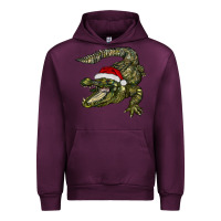 Mauve Wine Christmas alligator Urban Hoodie - BarkalooDesign