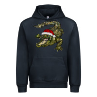 Navy Christmas alligator Urban Hoodie - BarkalooDesign