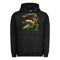Pigment Black Christmas alligator Urban Hoodie - BarkalooDesign