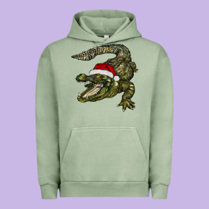 Christmas Alligator Urban Hoodie Designed By Barkaloodesign