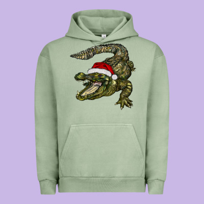 Christmas Alligator Urban Hoodie Designed By Barkaloodesign