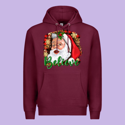 Believe And Santa Premium Hoodie Designed By Bundleandbundleshop