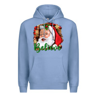 Colony Blue Believe And Santa Premium Hoodie - BundleAndBundleShop