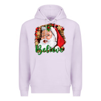 Lilac Believe And Santa Premium Hoodie - BundleAndBundleShop