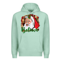Seafoam Believe And Santa Premium Hoodie - BundleAndBundleShop