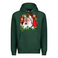 Sports Green Believe And Santa Premium Hoodie - BundleAndBundleShop