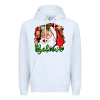 White Believe And Santa Premium Hoodie - BundleAndBundleShop