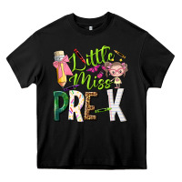 Black little miss pre k Heavy Core Tee - NancyCooperArtShop
