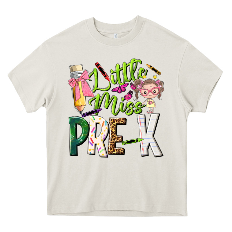 Little Miss Pre K Heavy Core Tee by NancyCooperArtShop | Teevron