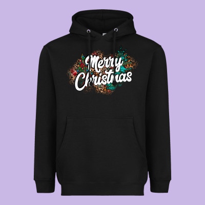 Merry Christmas Heavyweight Hoodie Designed By Cowhidedigitalart