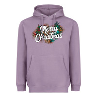 Lavender Merry Christmas Heavyweight Hoodie - CowhideDigitalArt