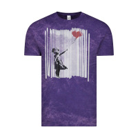 Cloud Purple banksy balloon girl cute Vintage Tee - maiPhamDesign