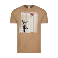 Vintage Coffee banksy balloon girl cute Vintage Tee - maiPhamDesign
