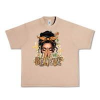 Burro Black Hair Believe Praying Caucasian Messy Bun Urban Heavy Tee - texasbilliewilder