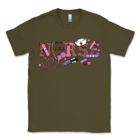 Army Green valentine's day nurse Classic Tee - RanaPortraitStore